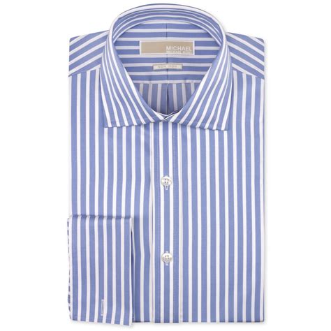 michael kors men's striped dress shirts